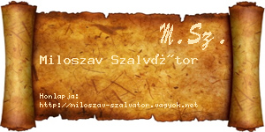 Miloszav Szalvátor névjegykártya